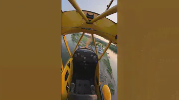 Sunset Open Door Flying 👍🏼 #aviation #aviator #landing #pilot #flight #j3 #piper #aviationlovers