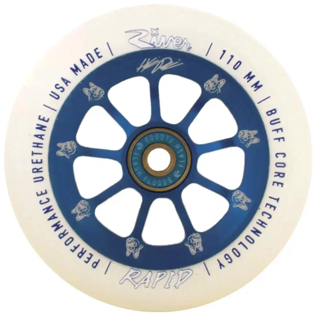 River Rapid Helmeri Signature Wheel - 110mm - Cream/Blue - Pair